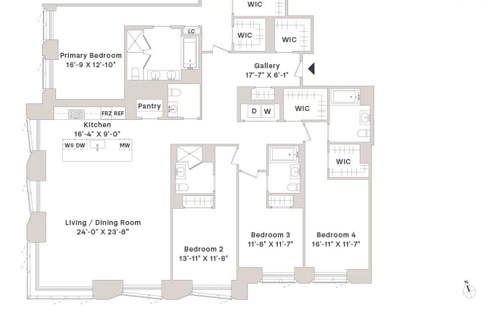 Floorplan for 1289 Lexington Avenue, 6-B