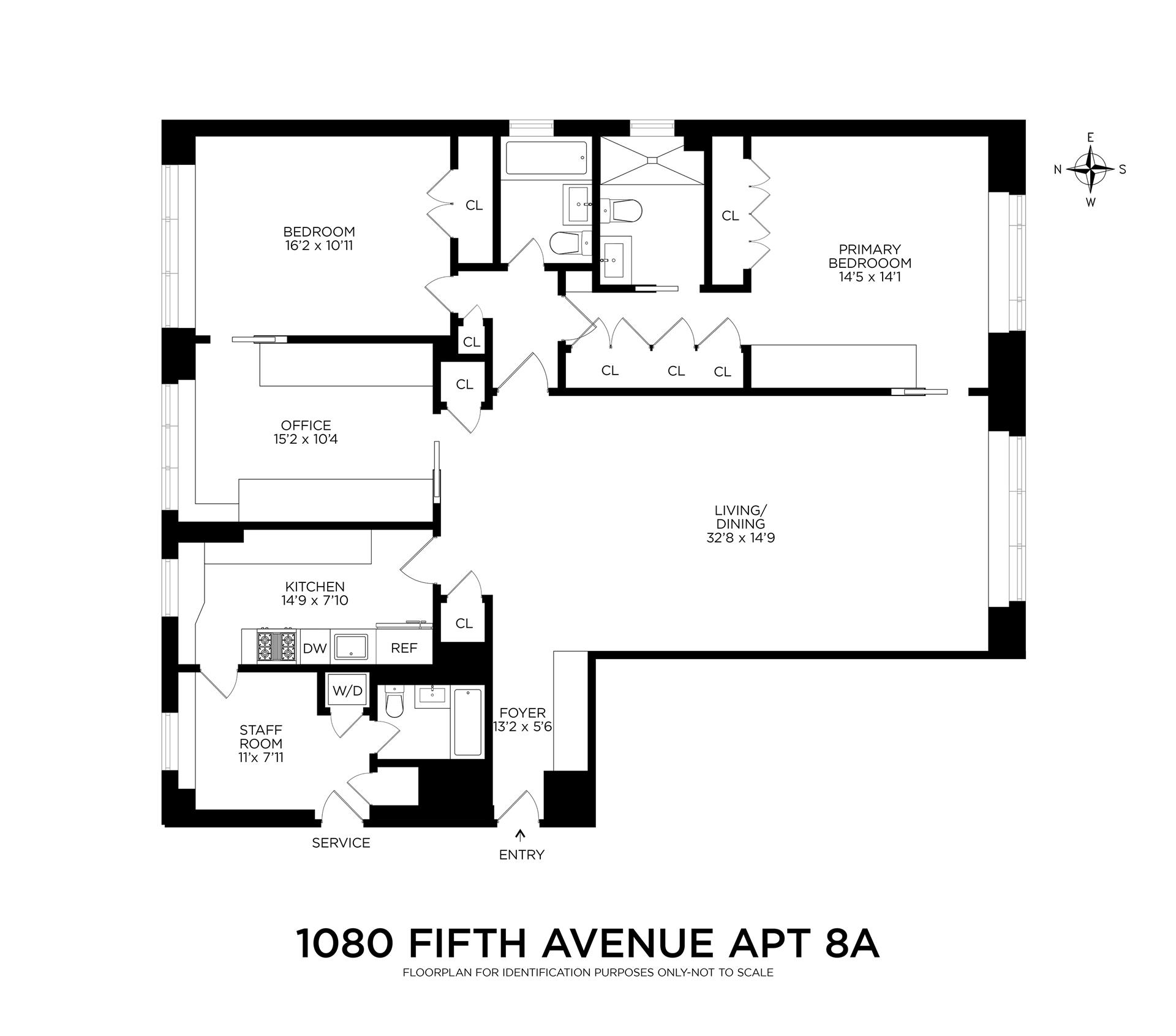 Floorplan for 1080 5th Avenue, 8A