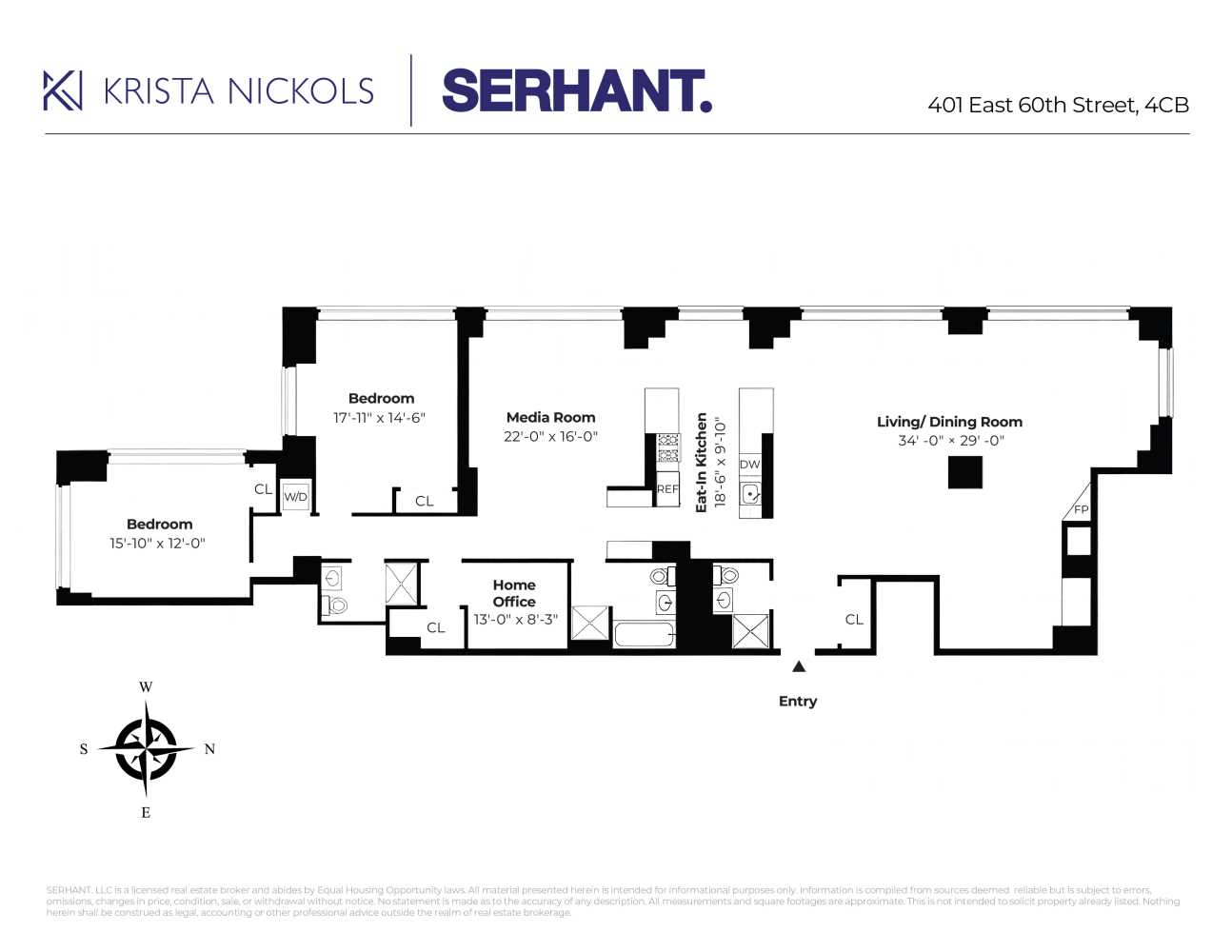 Floorplan for 401 East 60th Street, 4CB