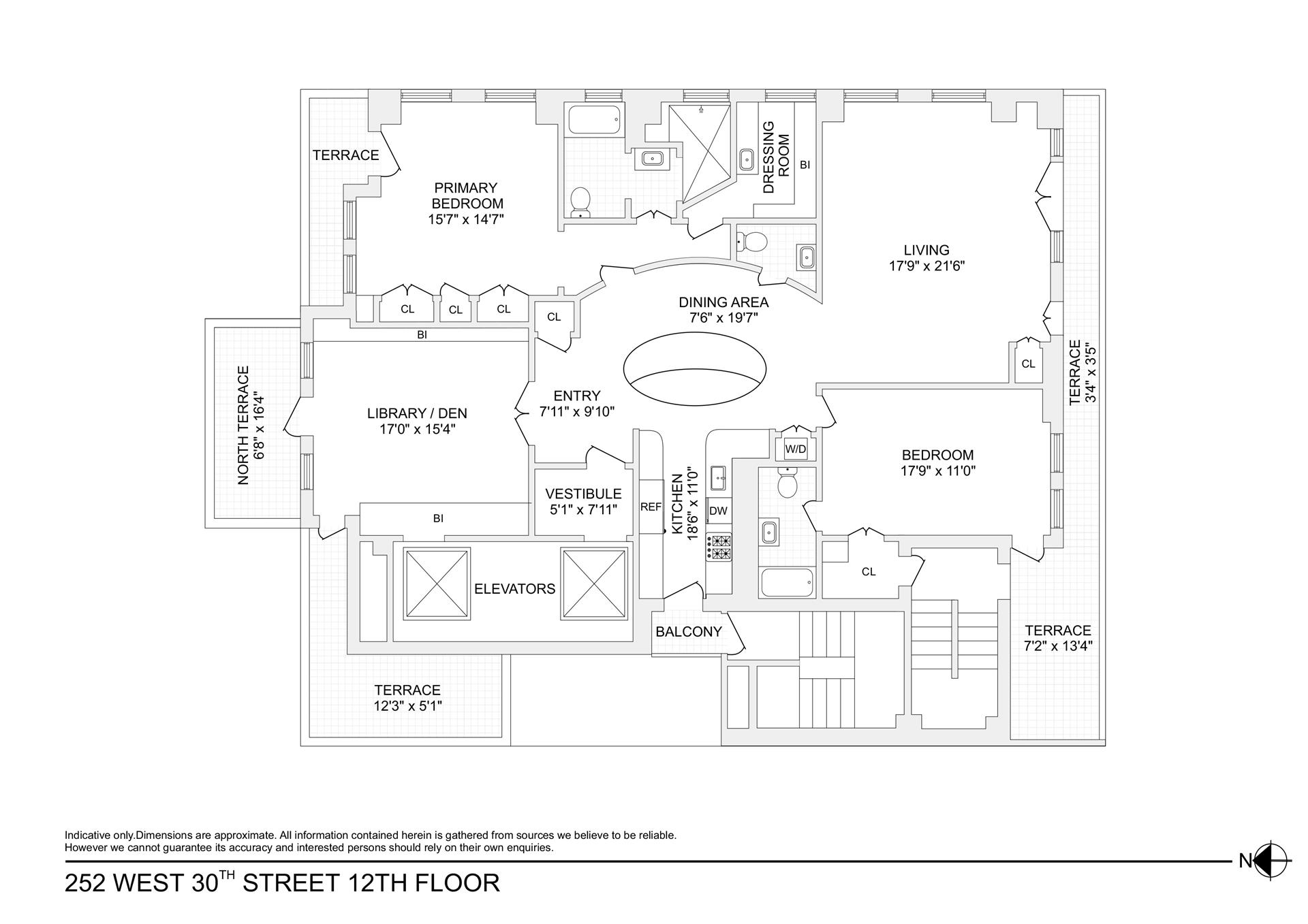 Floorplan for 252 West 30th Street, 12