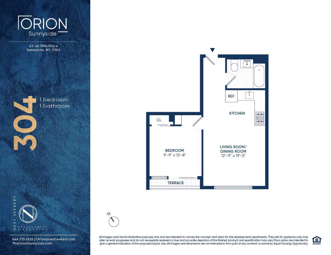 Floorplan for 43-46 39th Place, 304