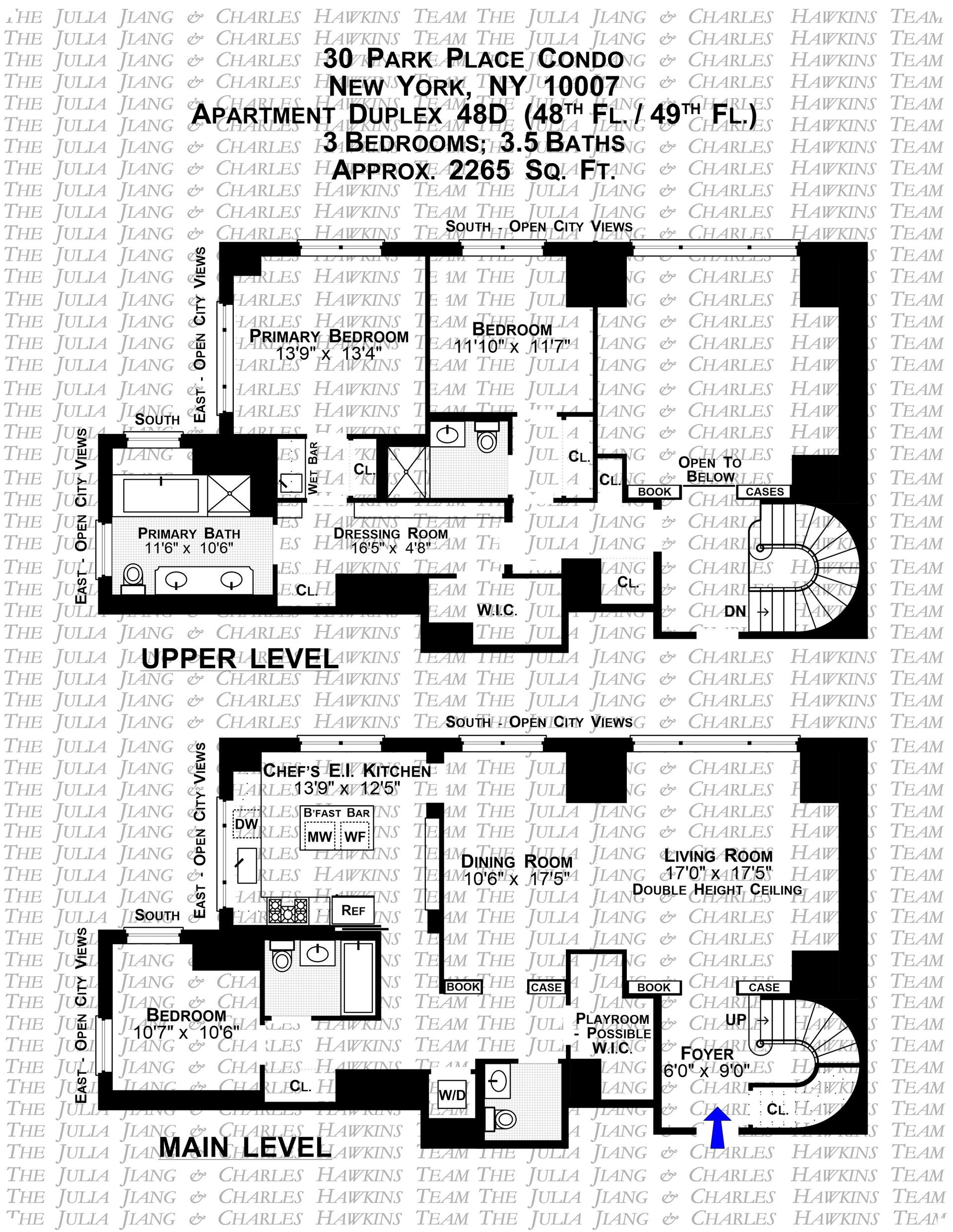 Floorplan for 30 Park Place, DX48D49D