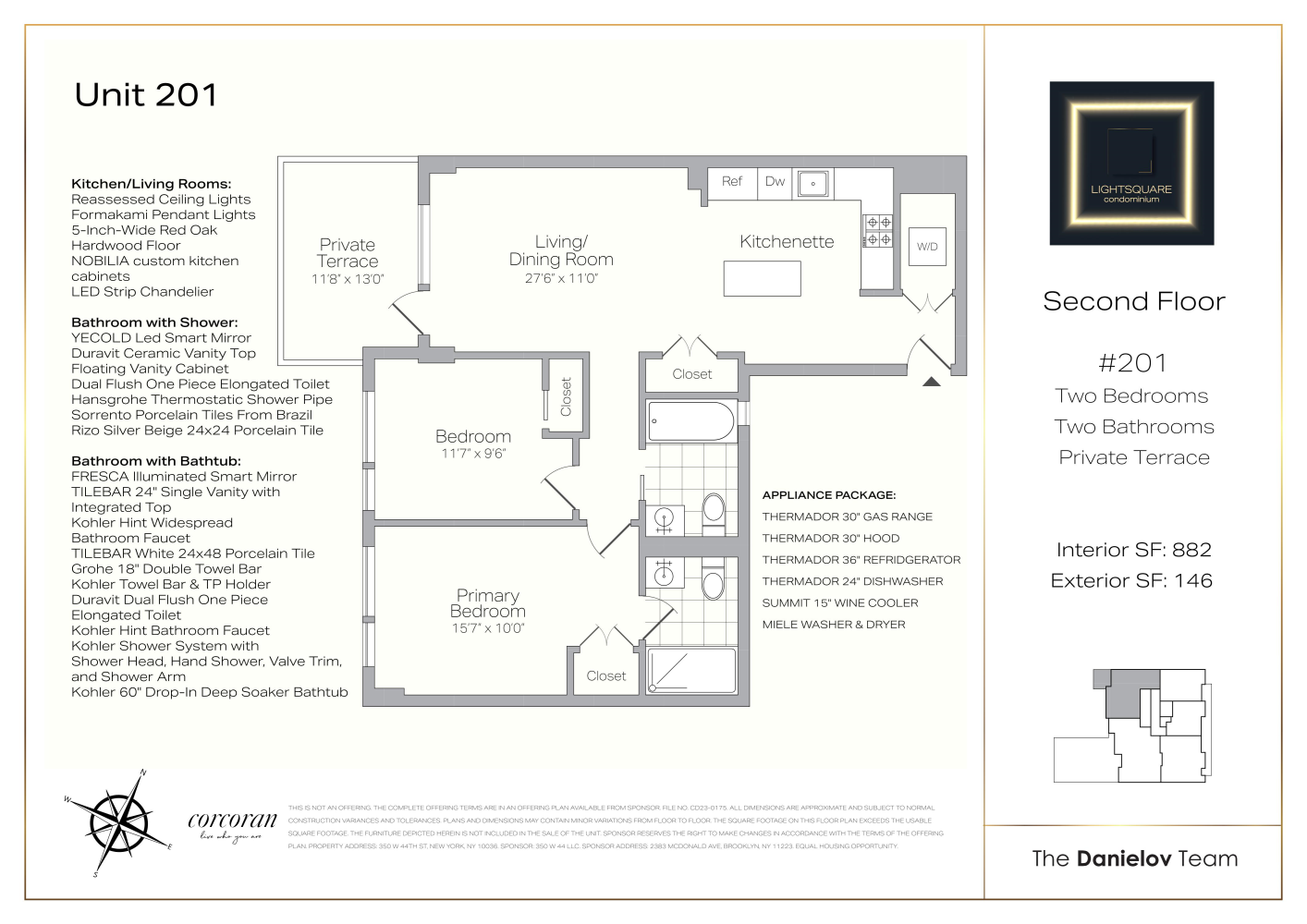 Floorplan for 350 West 44th Street, 201