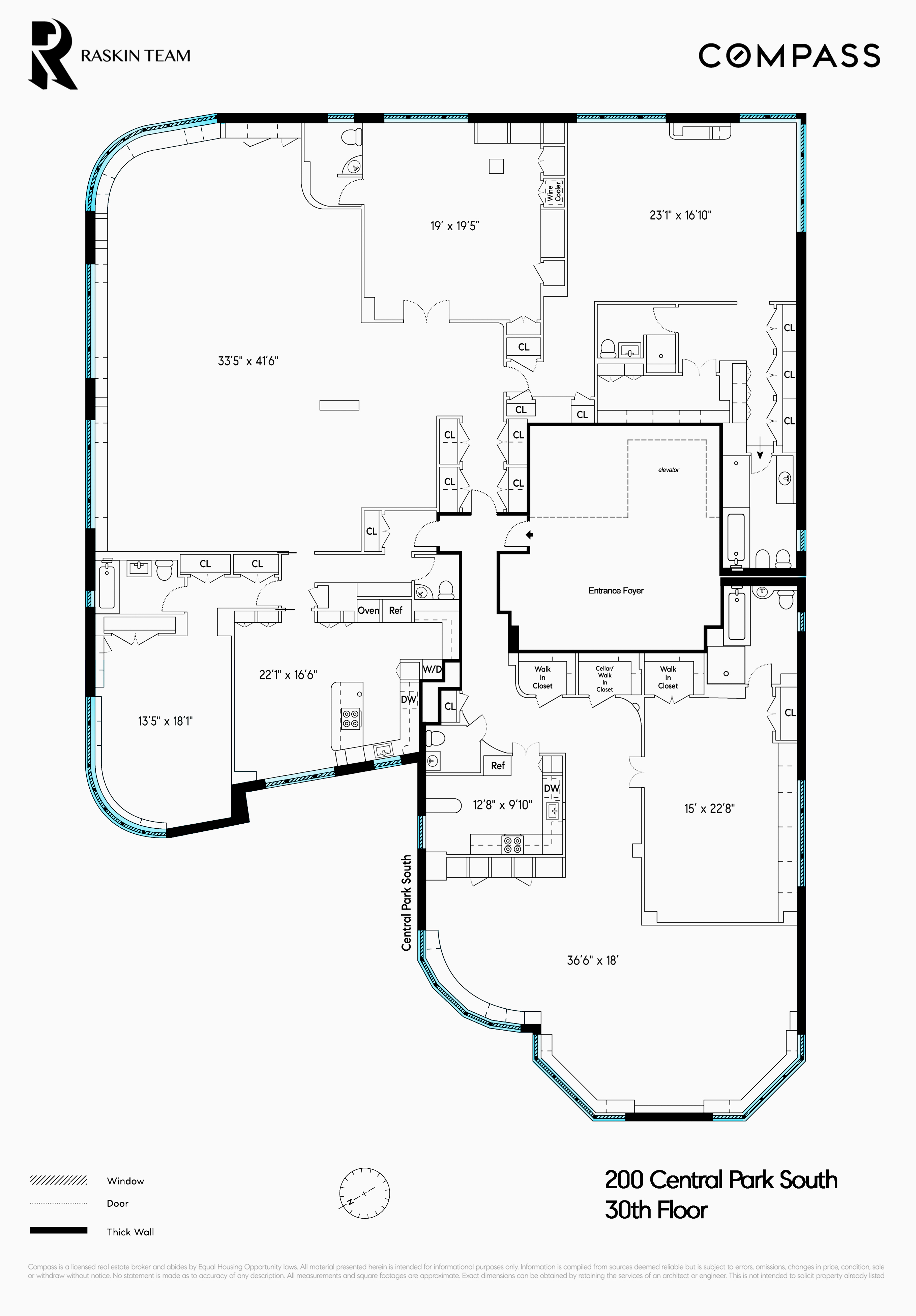 Floorplan for 200 Central Park, 30ABC