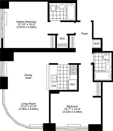 Floorplan for 400 East 84th Street, 21A