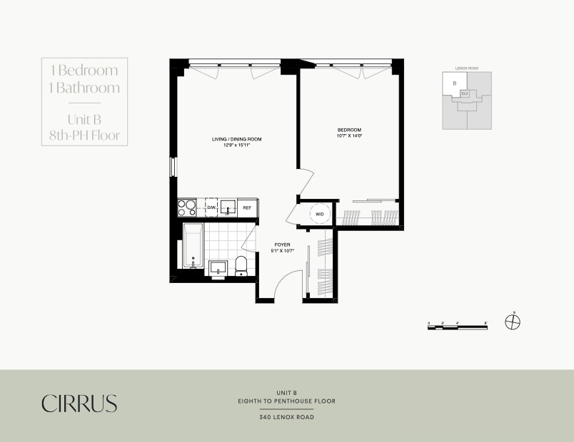 Floorplan for 340 Lenox Road, 11B