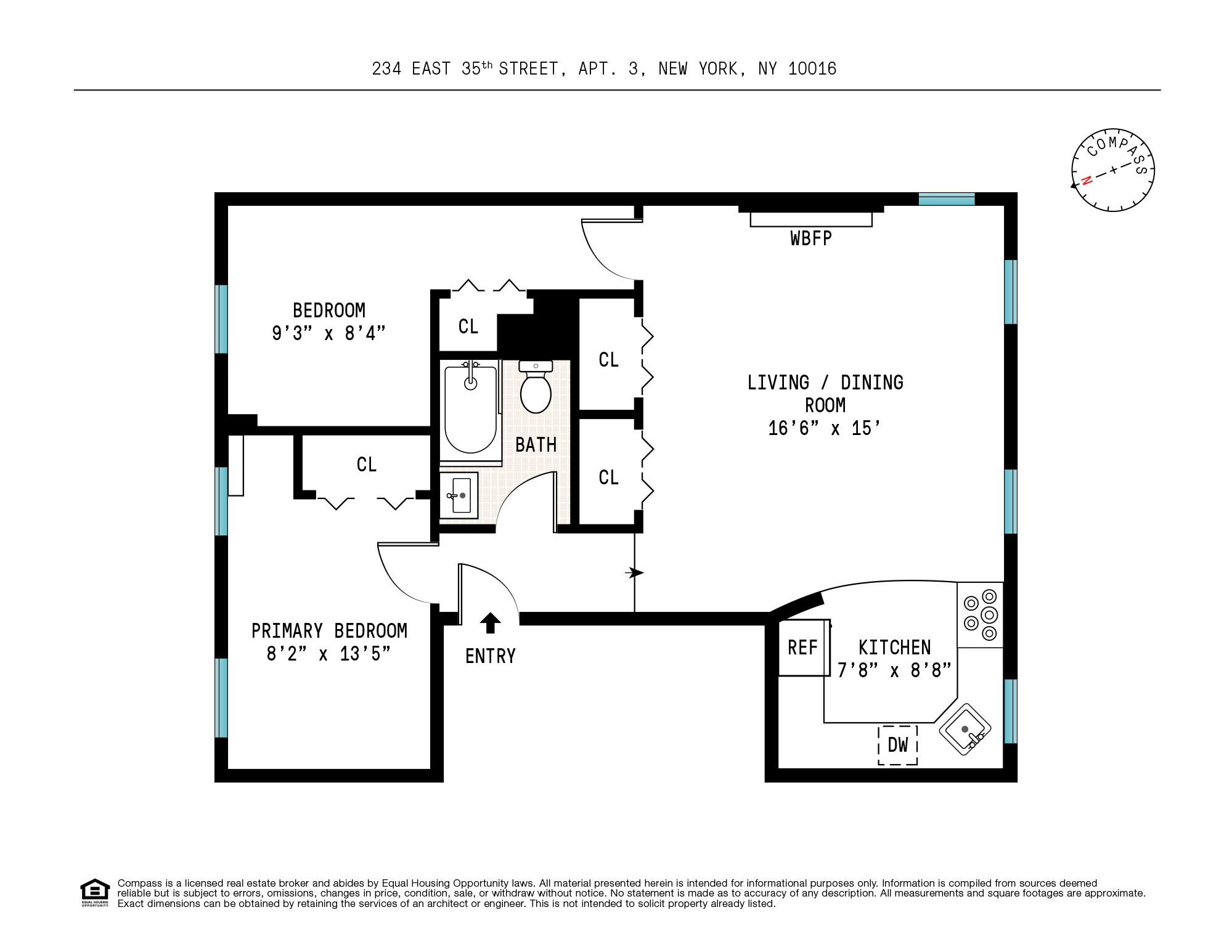 Floorplan for 234 East, 35th Street, 3