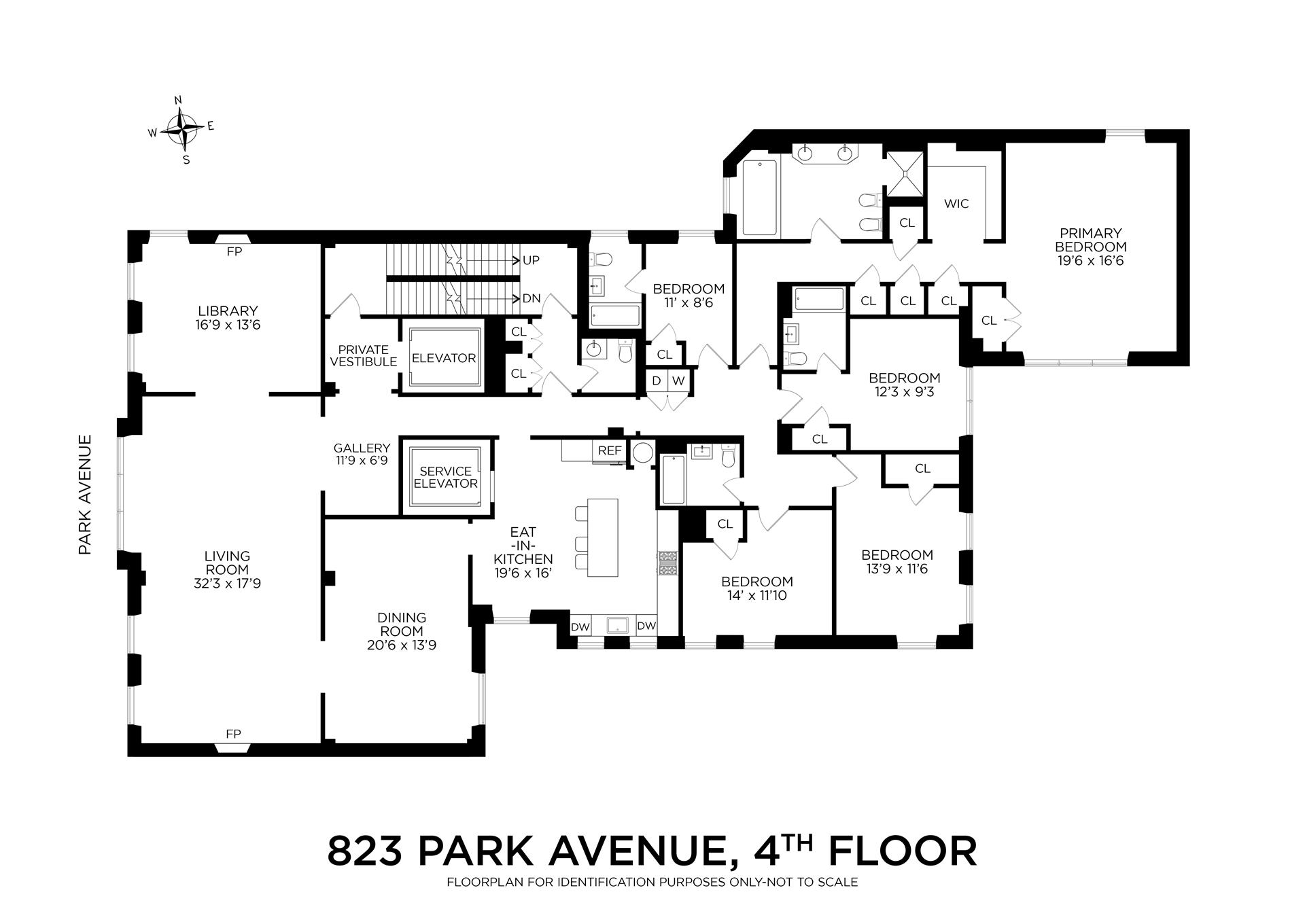 Floorplan for 823 Park Avenue, 4