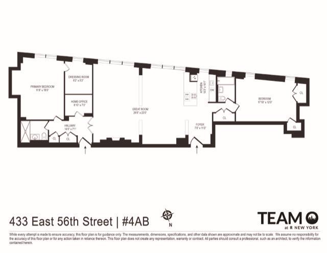 Floorplan for 433 East 56th Street, 4-AB