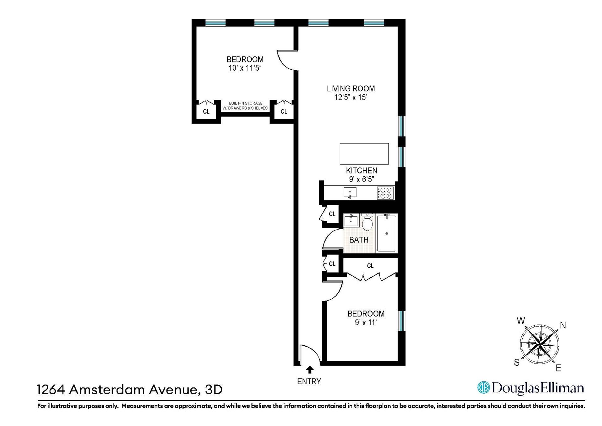 Floorplan for 1264 Amsterdam Avenue, 3D