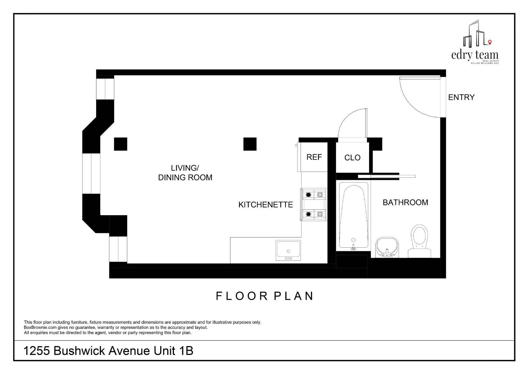 Floorplan for 1255 Bushwick Avenue, 1B