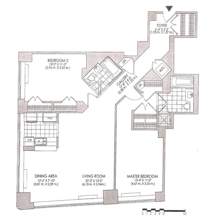 Floorplan for 120 Riverside Boulevard, 10-E