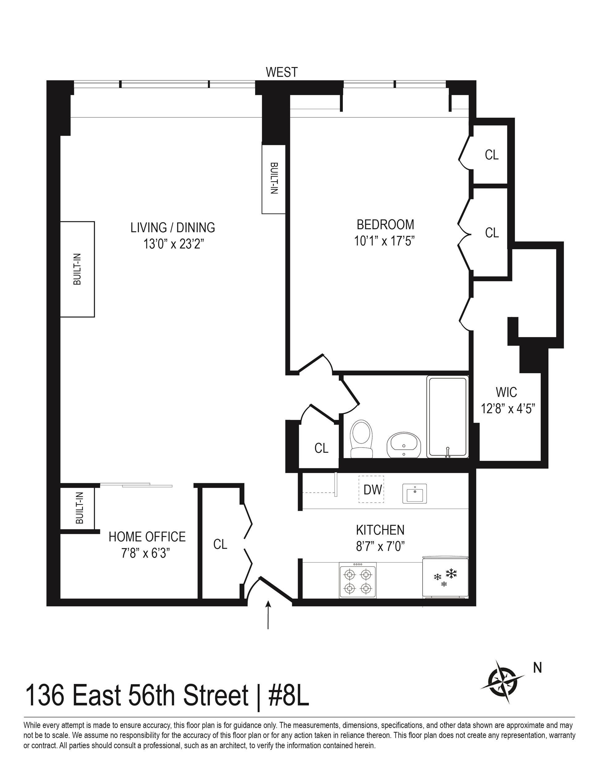 Floorplan for 136 East 56th Street, 8L