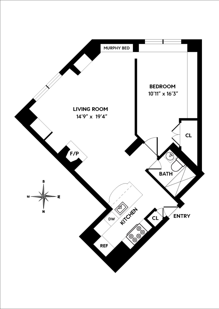 Floorplan for 377 Rector Place, 2A