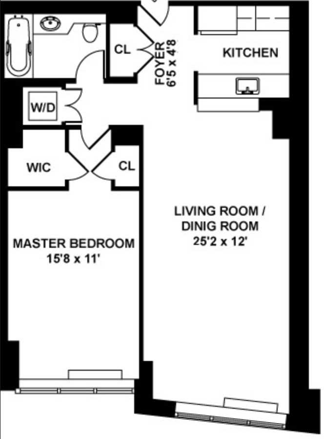 Floorplan for 120 Riverside Boulevard, 5-H