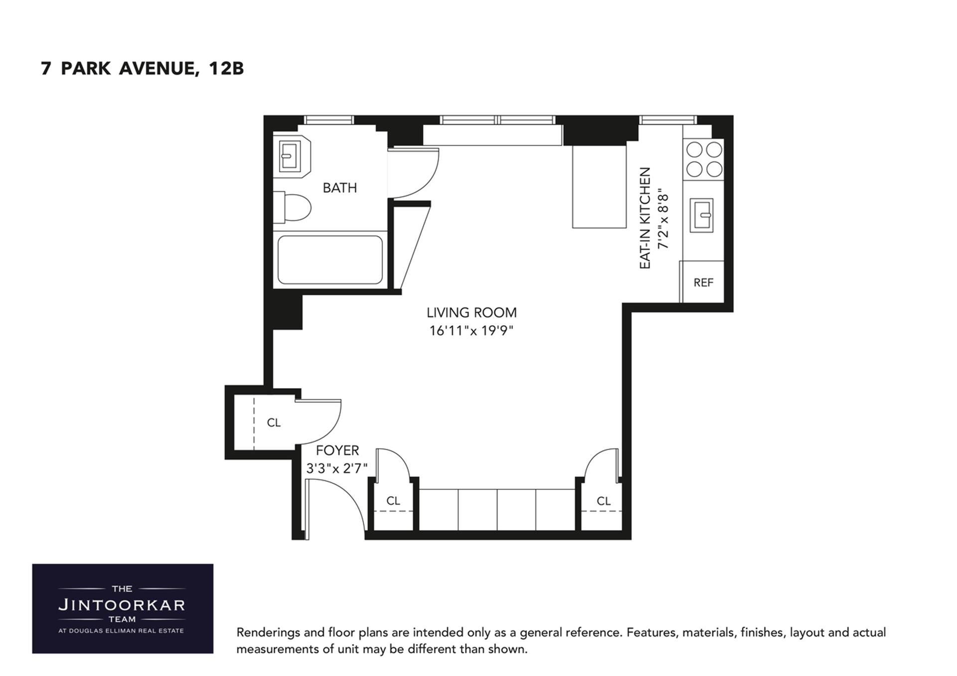 Floorplan for 7 Park Avenue, 12B