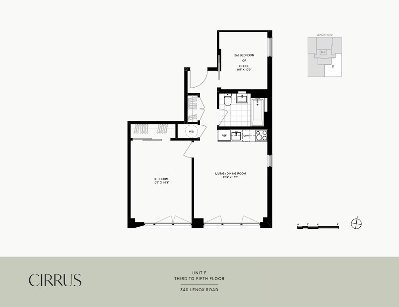 Floorplan for 340 Lenox Road, 3E