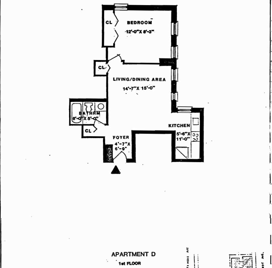 Floorplan for Academy Street, 1D