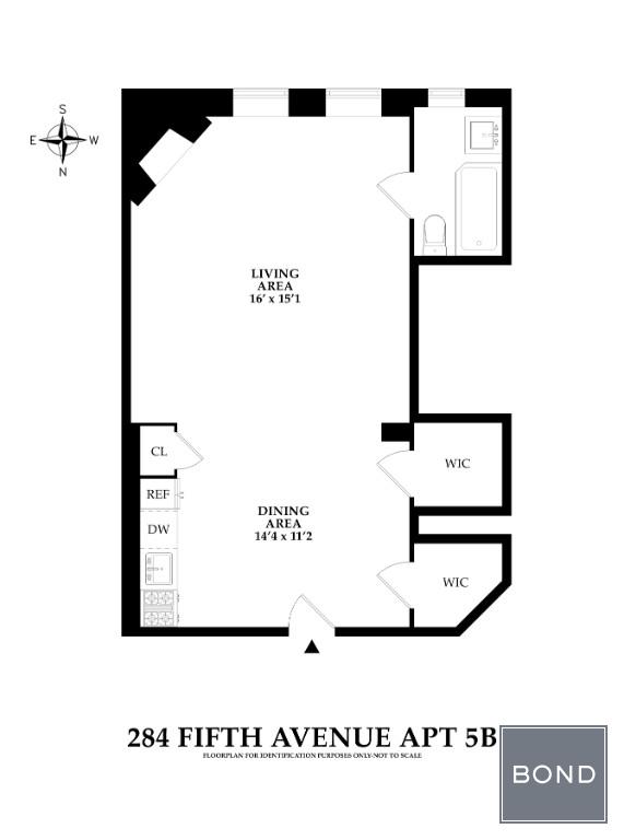 Floorplan for 284 5th Avenue, 5B