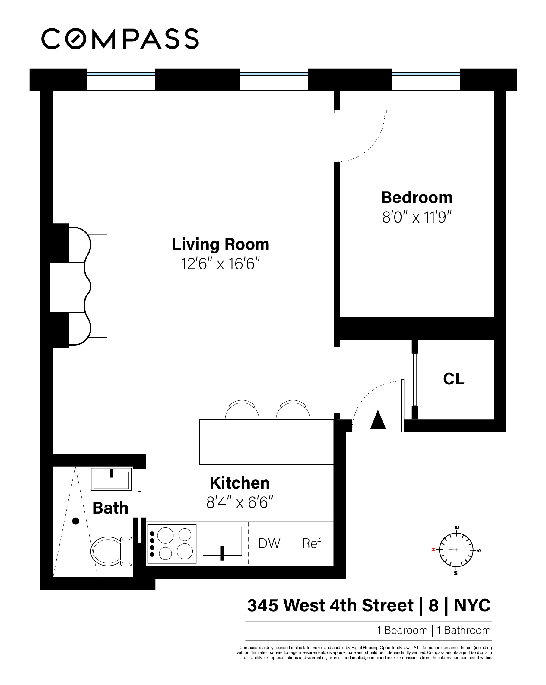 Floorplan for 345 West 4th Street, 8