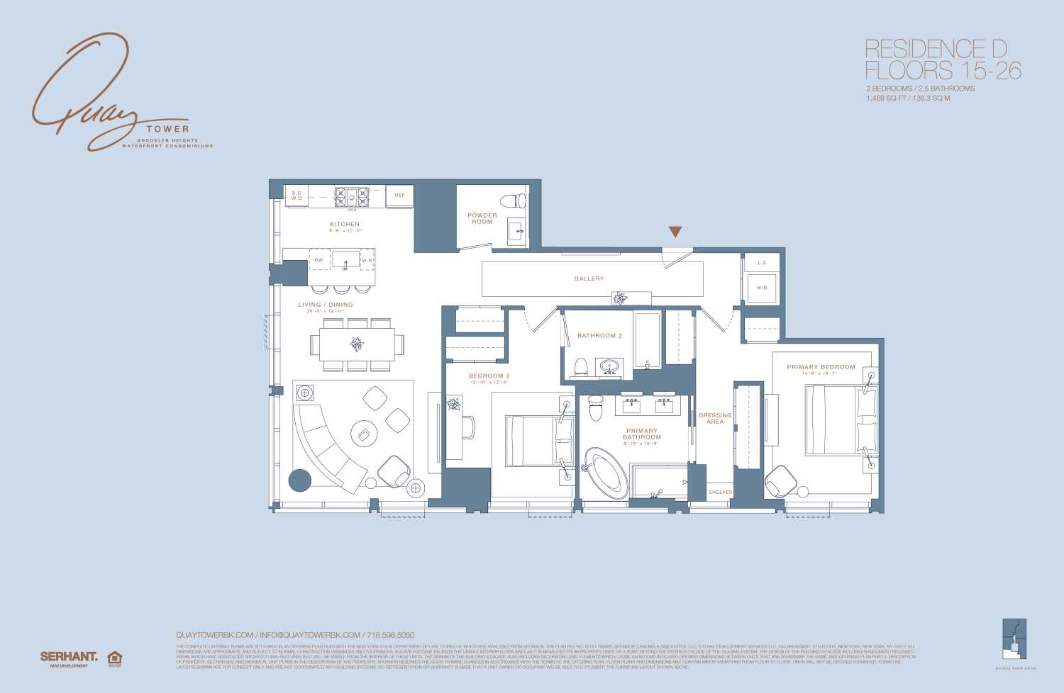 Floorplan for 50 Bridge Park Drive, 26D