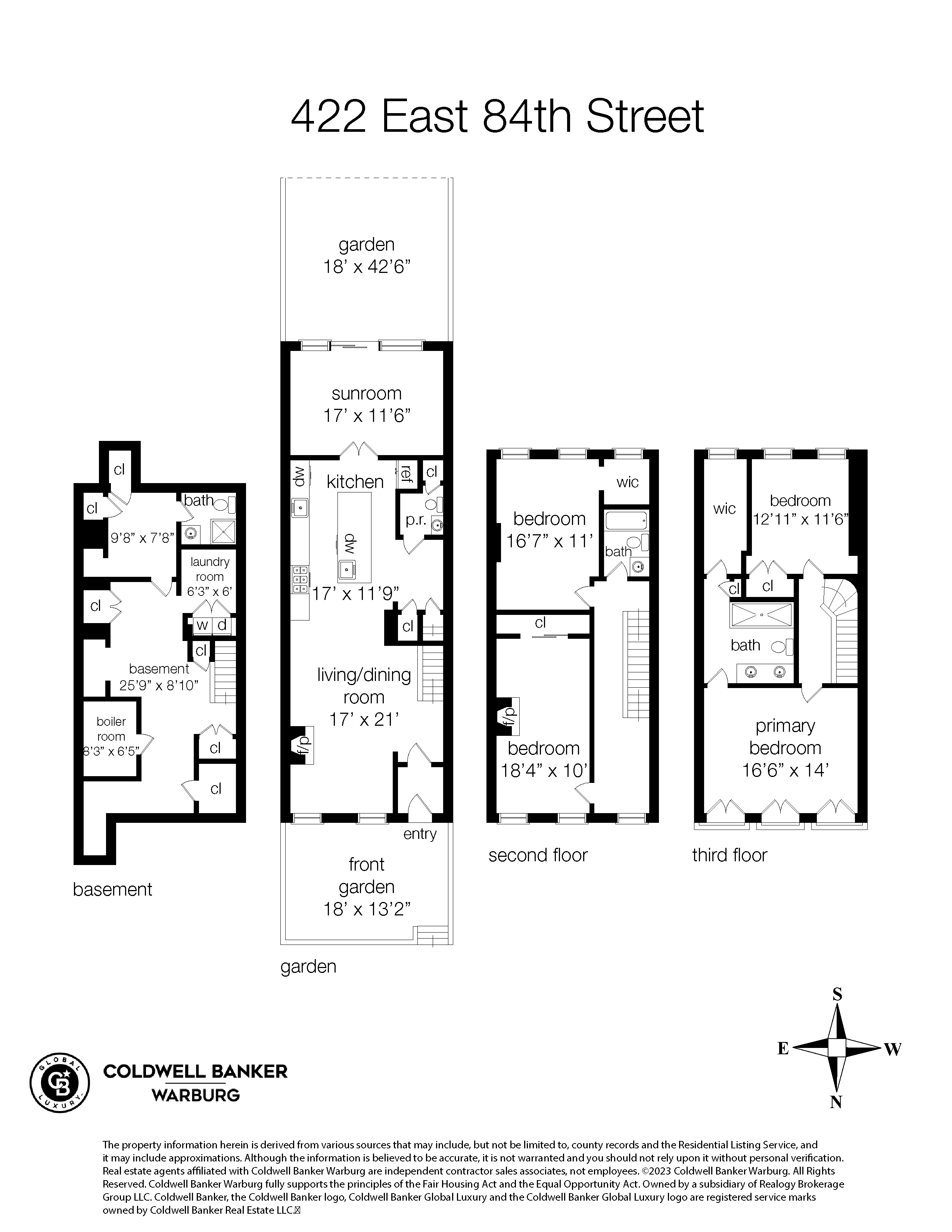 Floorplan for 422 East 84th Street