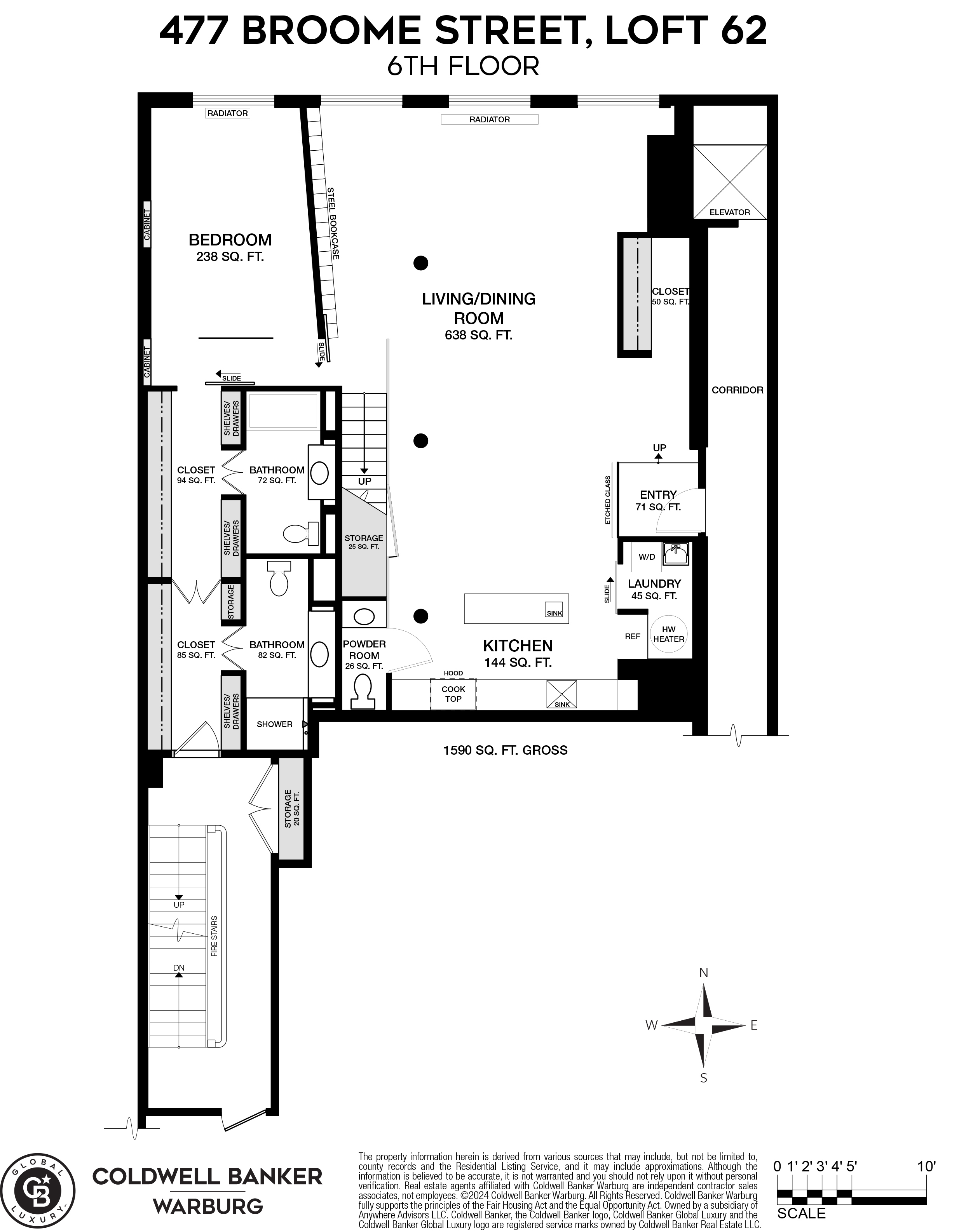 Floorplan for 477 Broome Street, 62