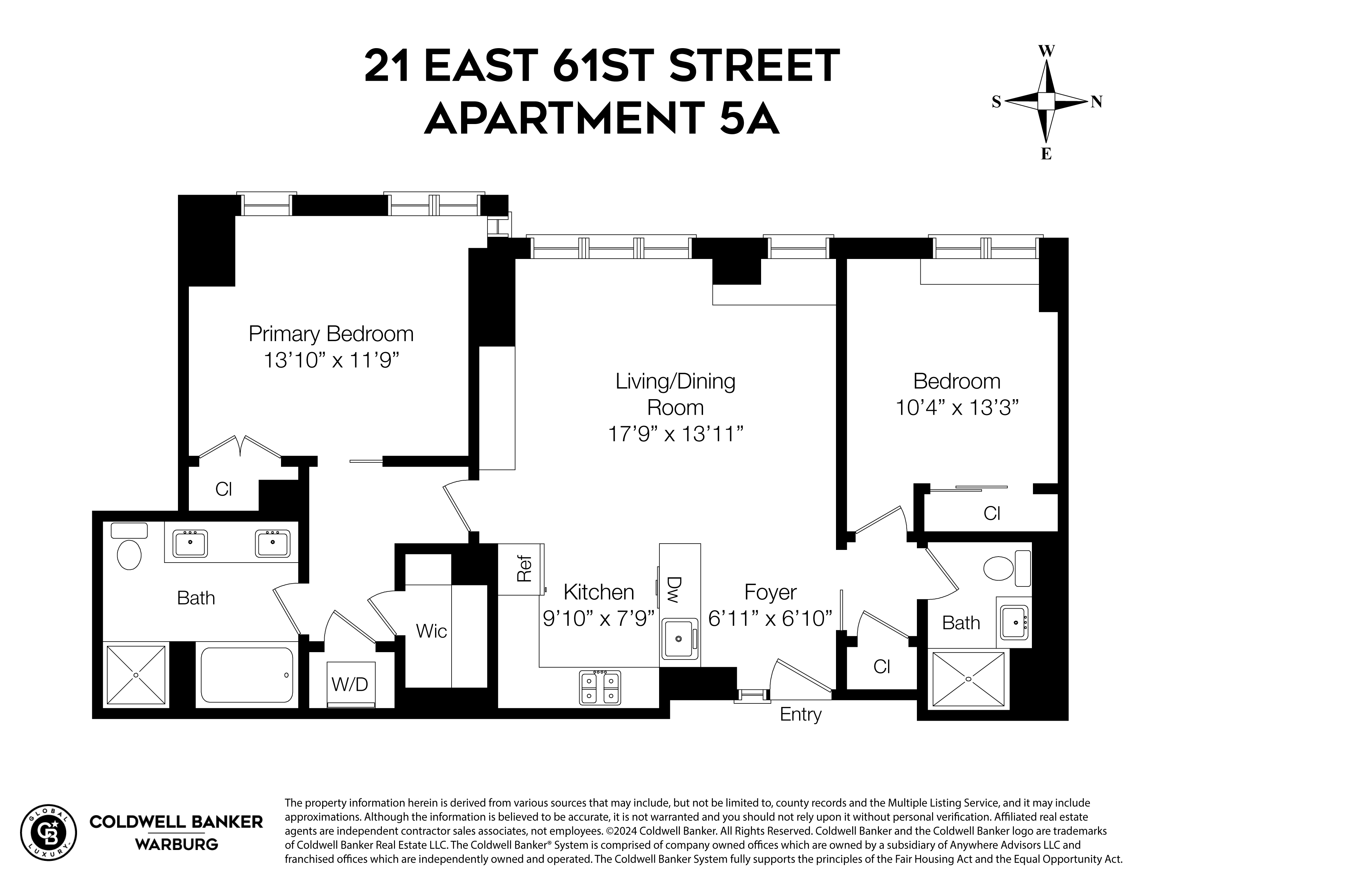 Floorplan for 21 East 61st Street, 5A