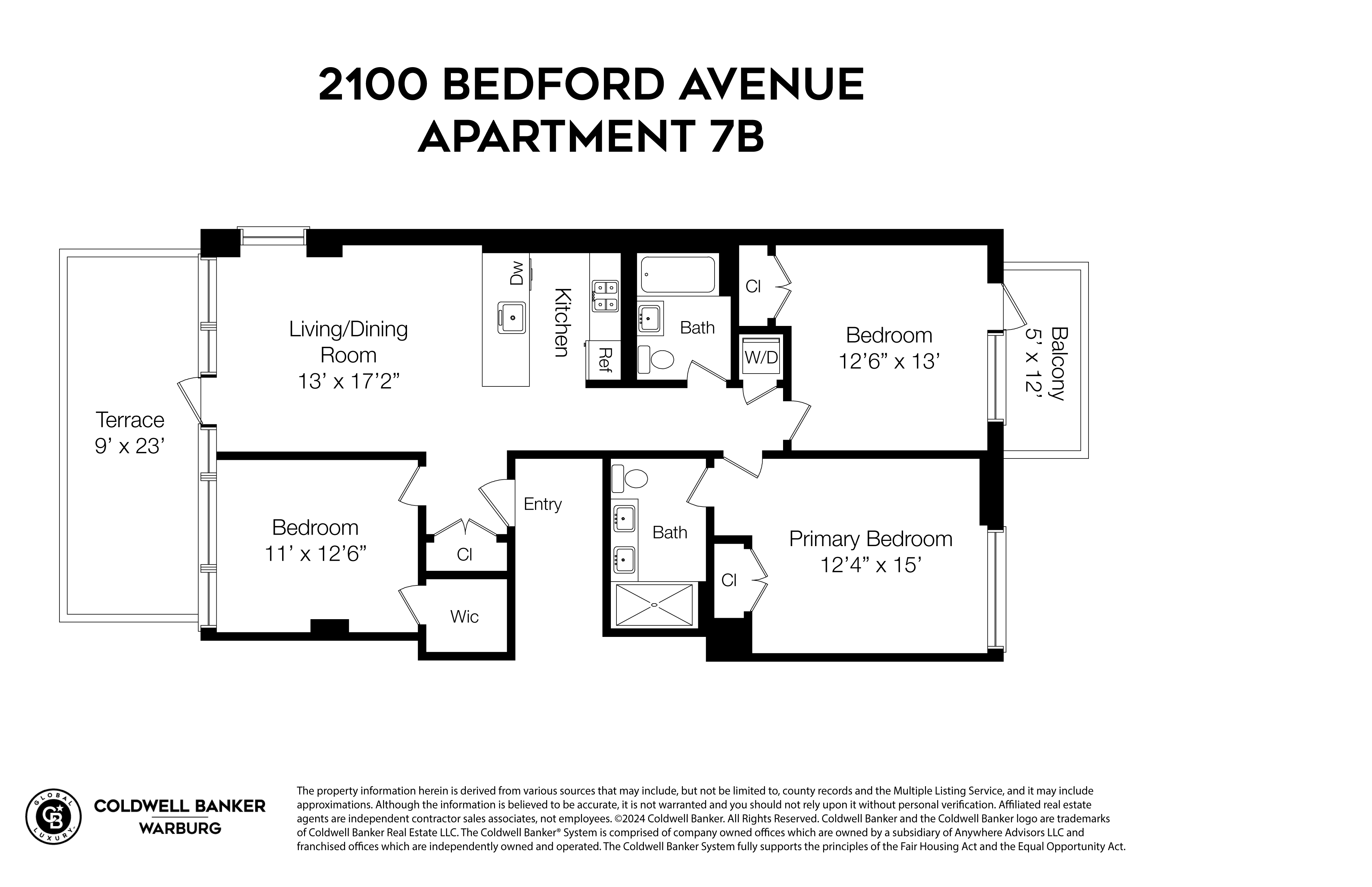 Floorplan for 2100 Bedford Avenue, 7B