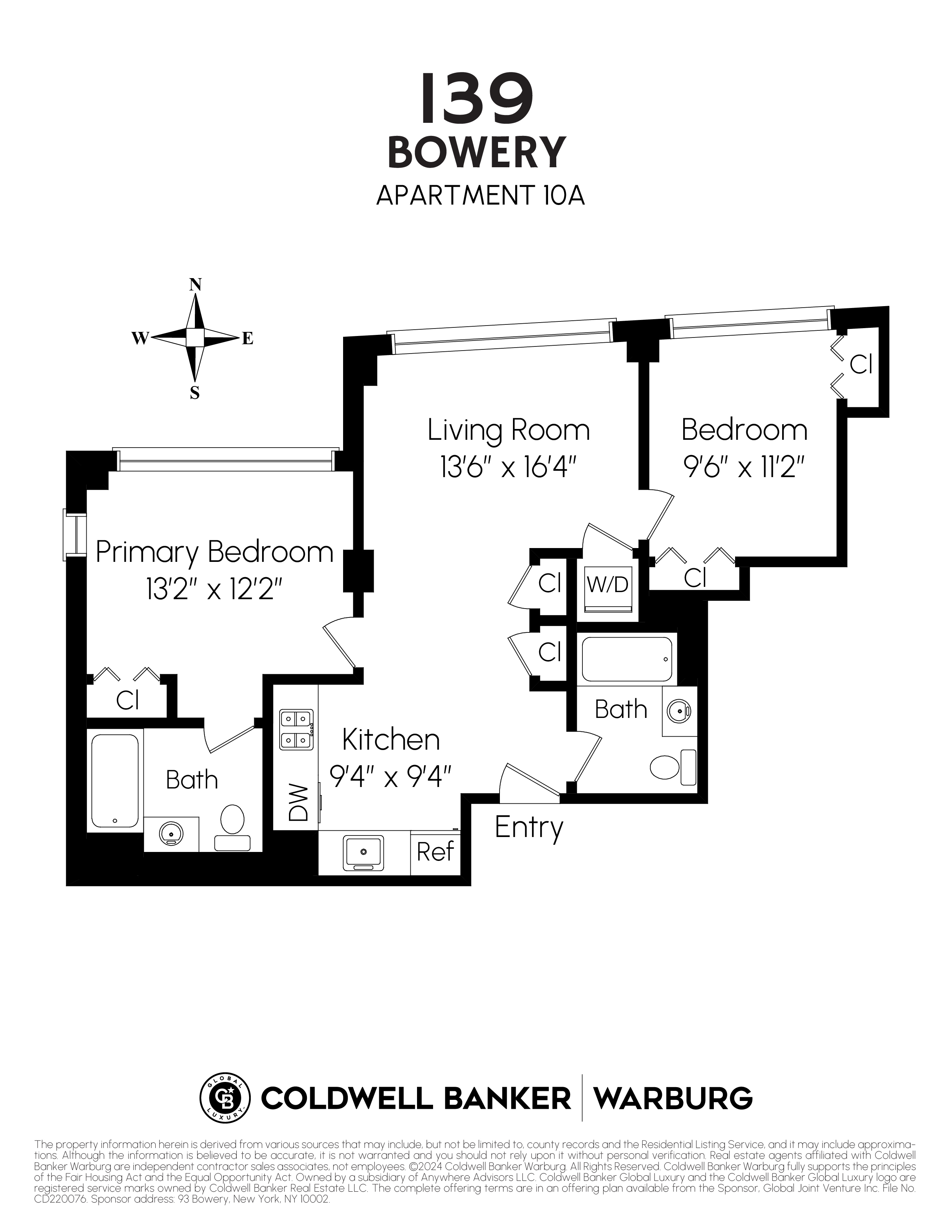 Floorplan for 139 Bowery, 10A