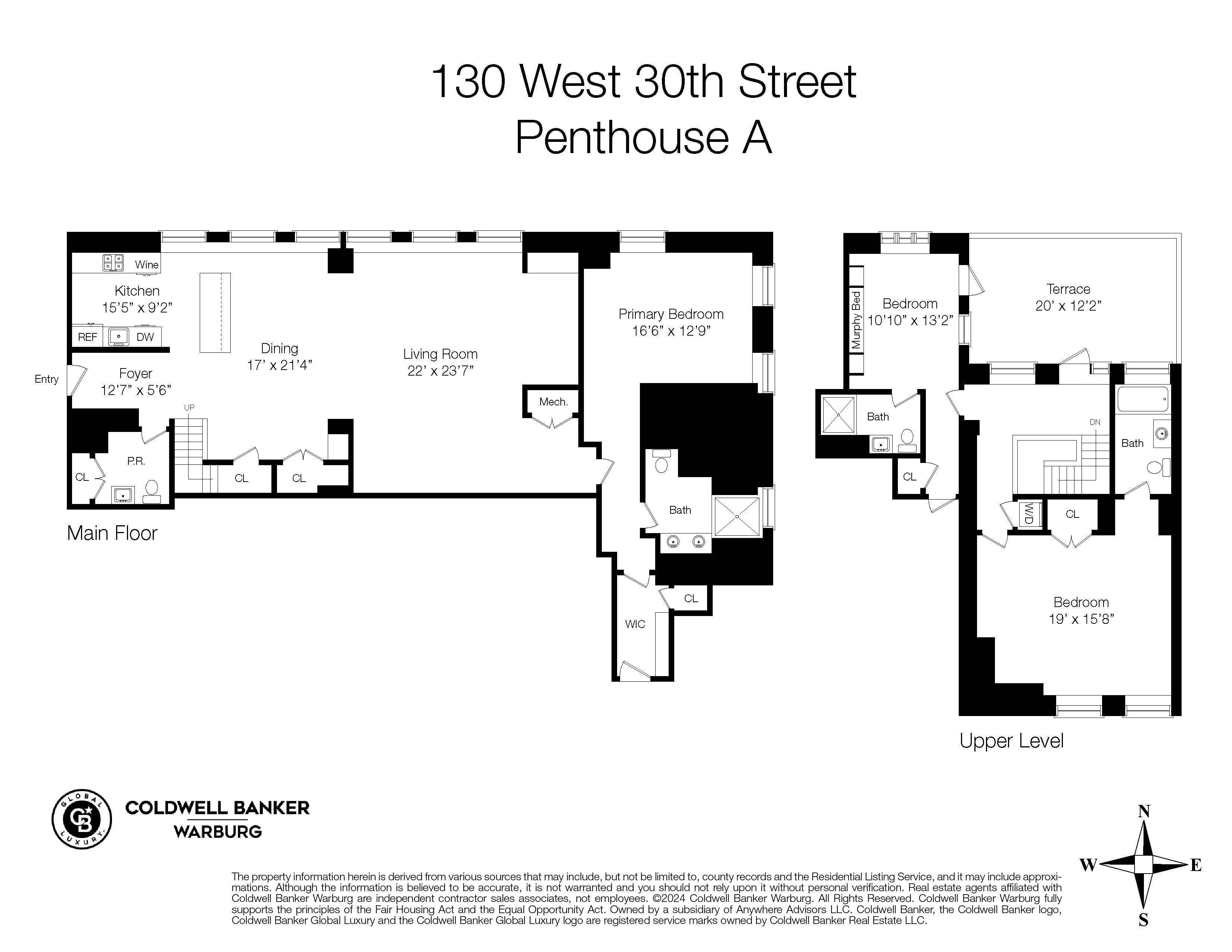 Floorplan for 130 West 30th Street, PHA