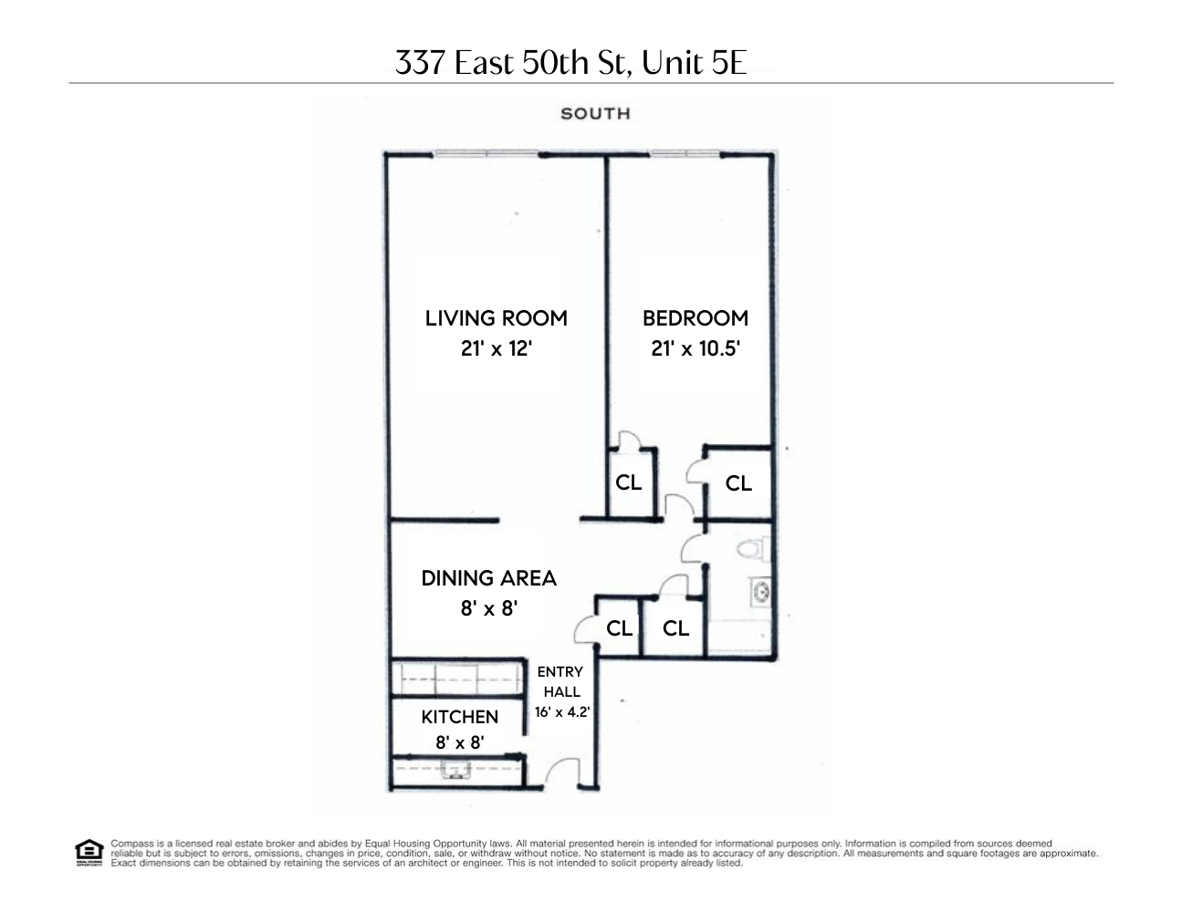 Floorplan for 337 East 50th Street, 5E