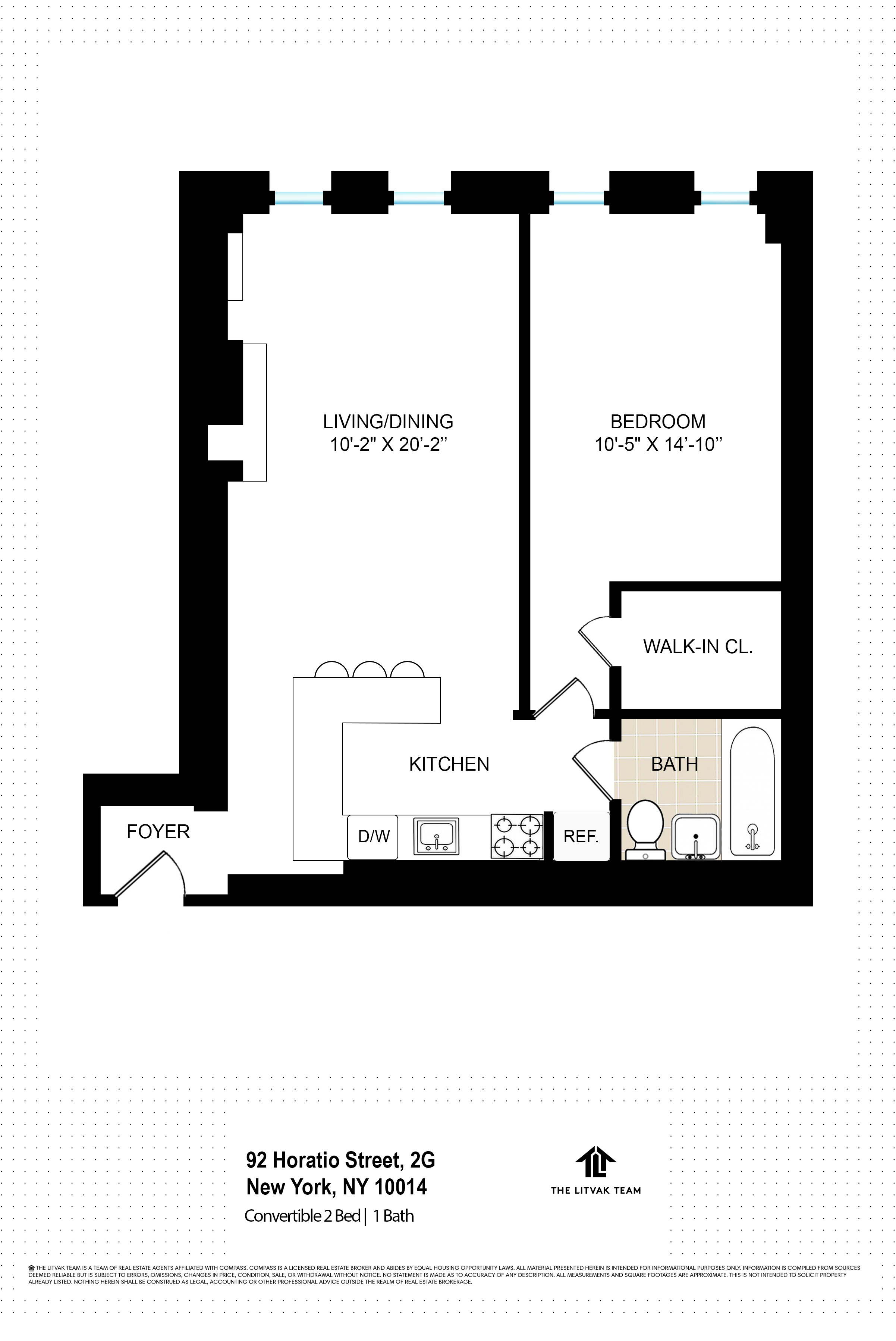 Floorplan for 92 Horatio Street, 2G