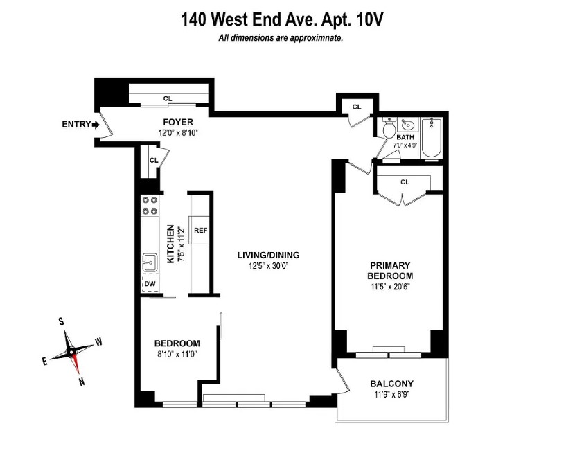 Floorplan for 140 West End Avenue, 10V