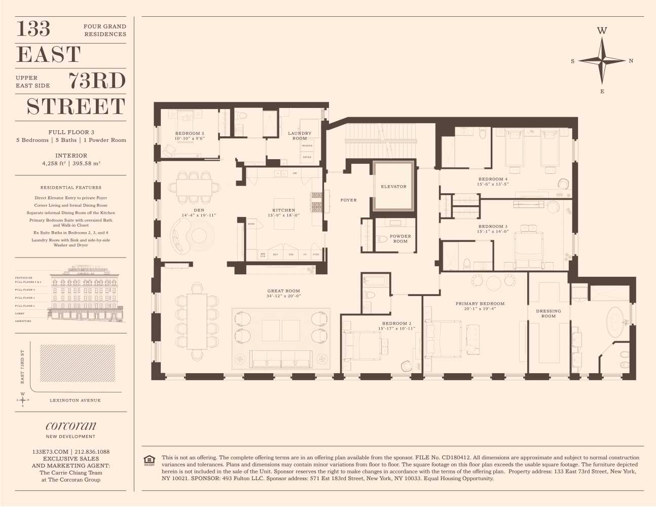 Floorplan for 133 East 73rd Street, THREE