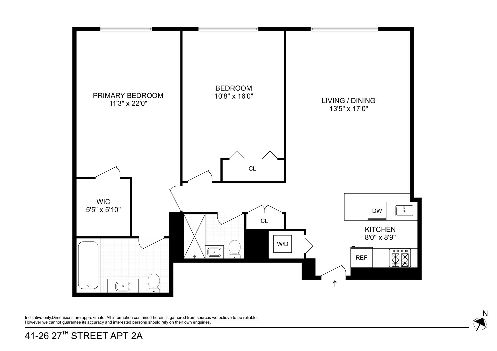 Floorplan for 41-26 27th Street, 2A