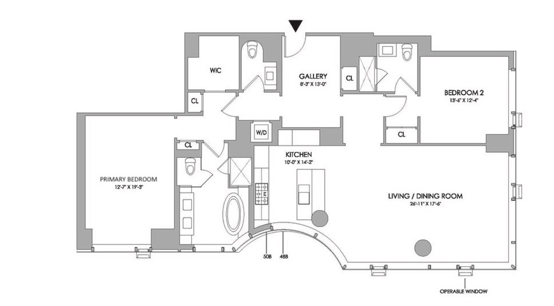 Floorplan for 252 East 57th Street, 49B