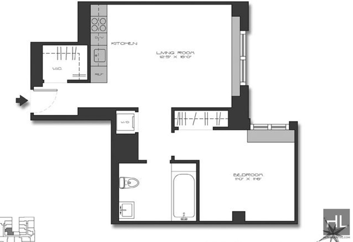 Floorplan for 666 West End Avenue, 22B