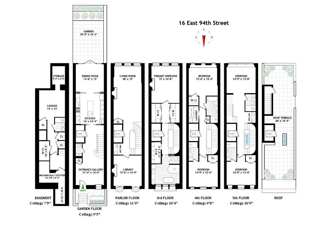 Floorplan for 16 East 94th Street