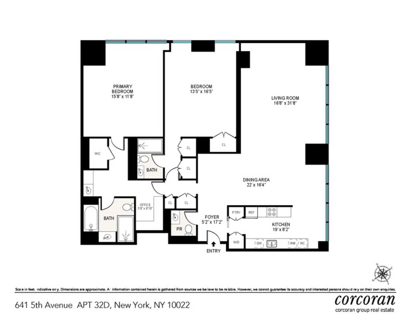 Floorplan for 641 5th Avenue, 32D