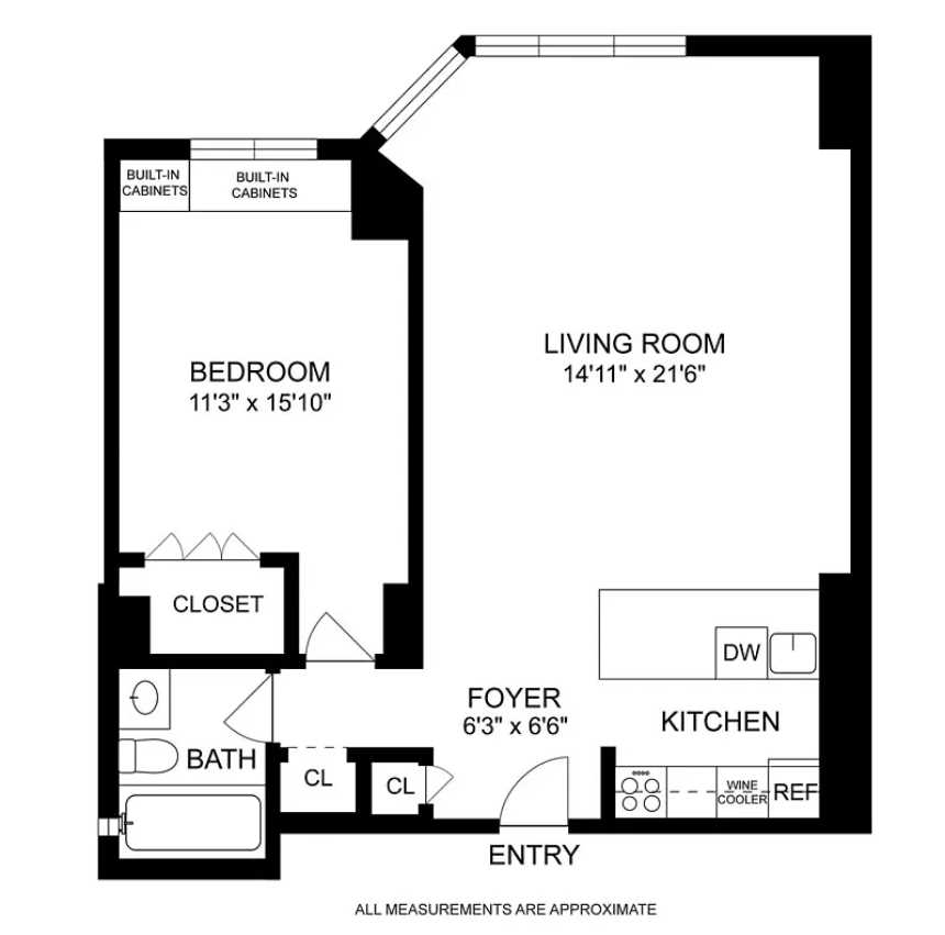 Floorplan for 350 Albany Street, 4I