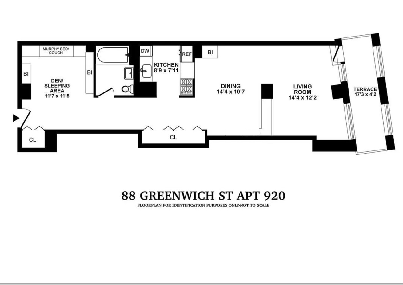 Floorplan for 88 Greenwich Street, 920