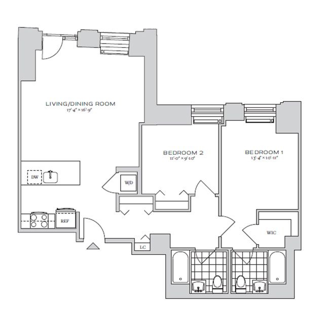 Floorplan for 70 Pine Street, 2207