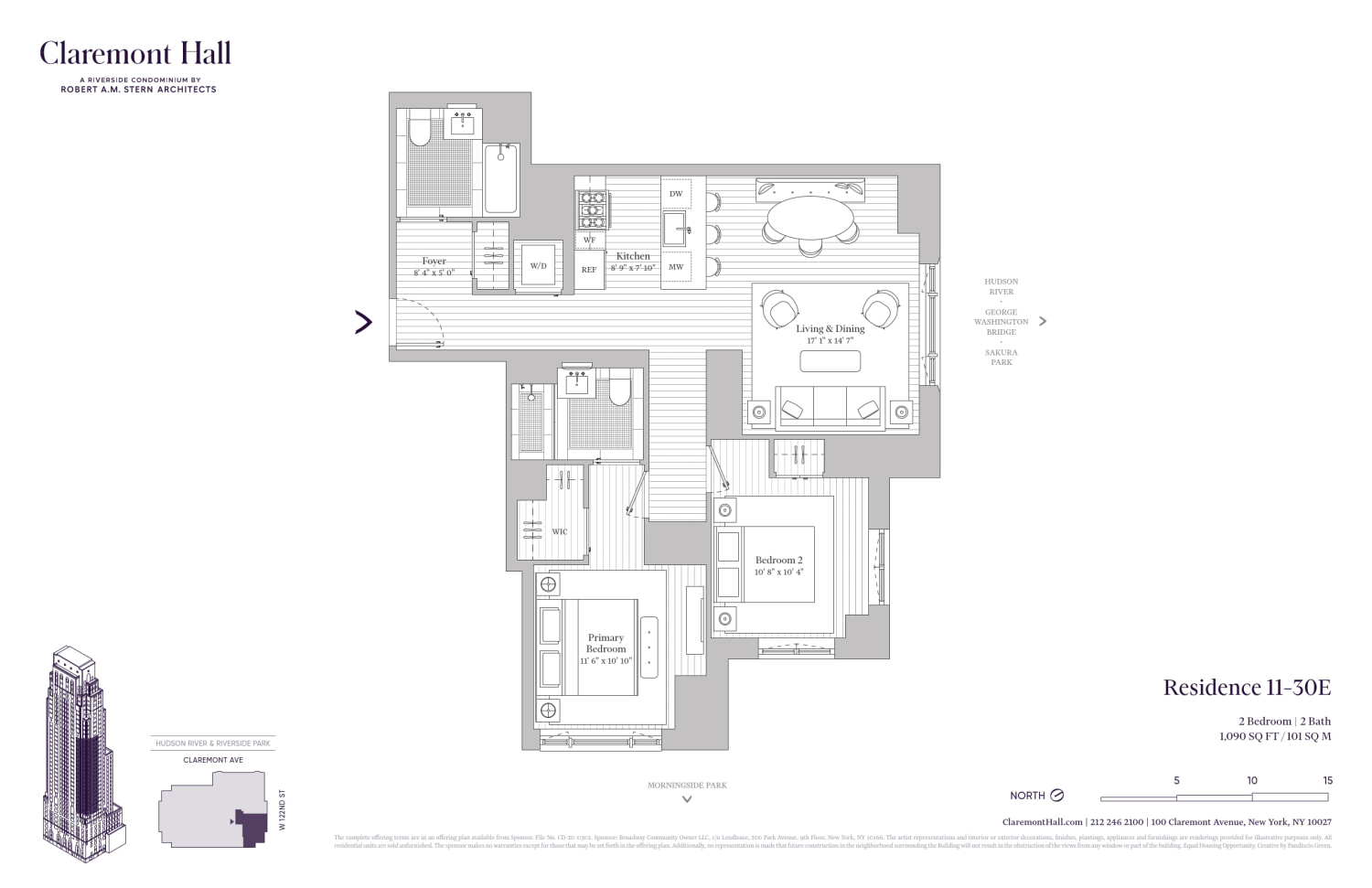 Floorplan for 100 Claremont Avenue, 24E