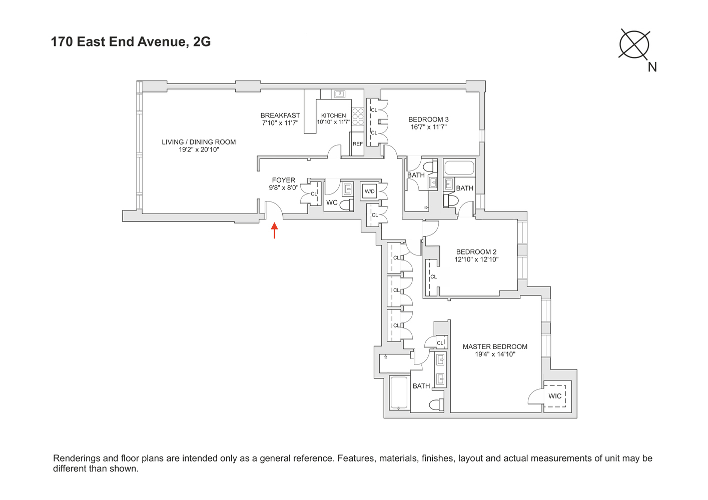 Floorplan for 170 East End Avenue, 2G