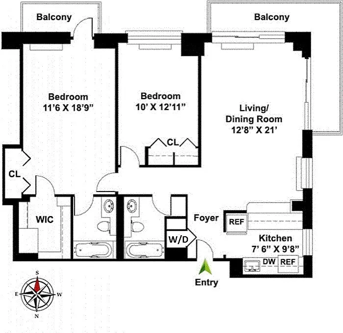 Floorplan for 200 East 89th Street, 40A