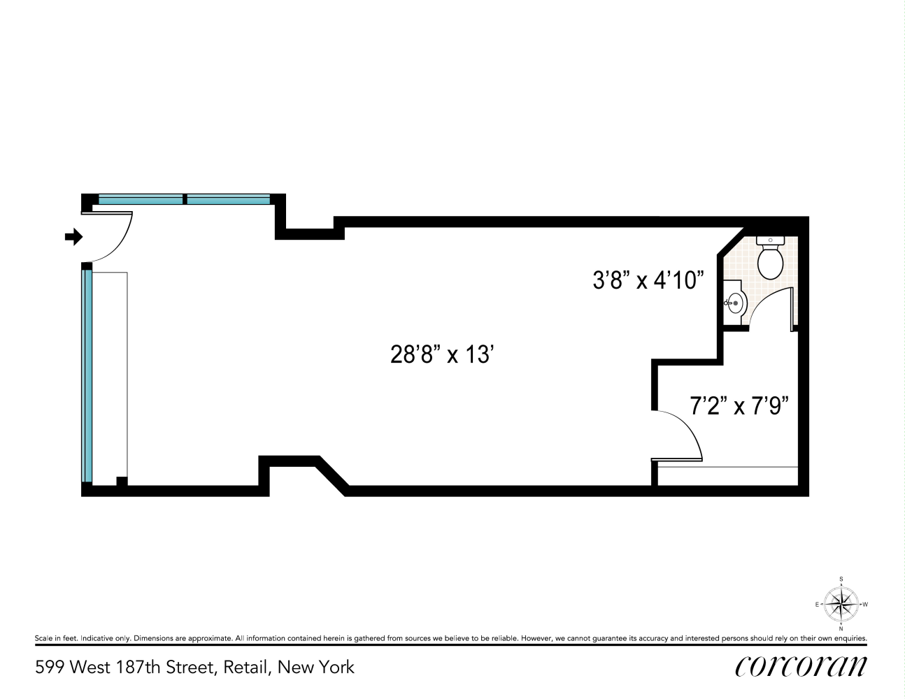 Floorplan for 599 West 187th Street, RETAIL