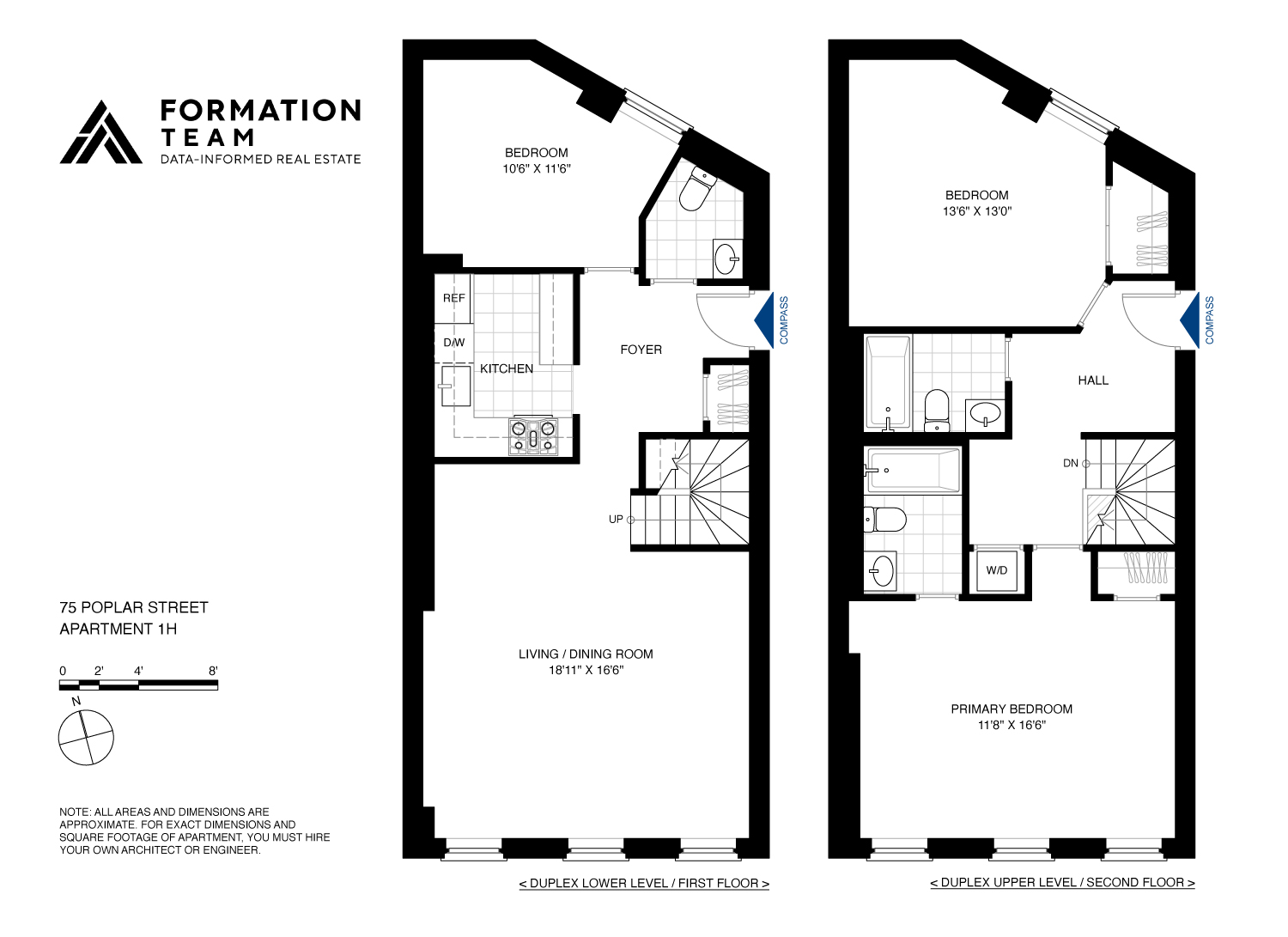 Floorplan for 75 Poplar Street, 1H