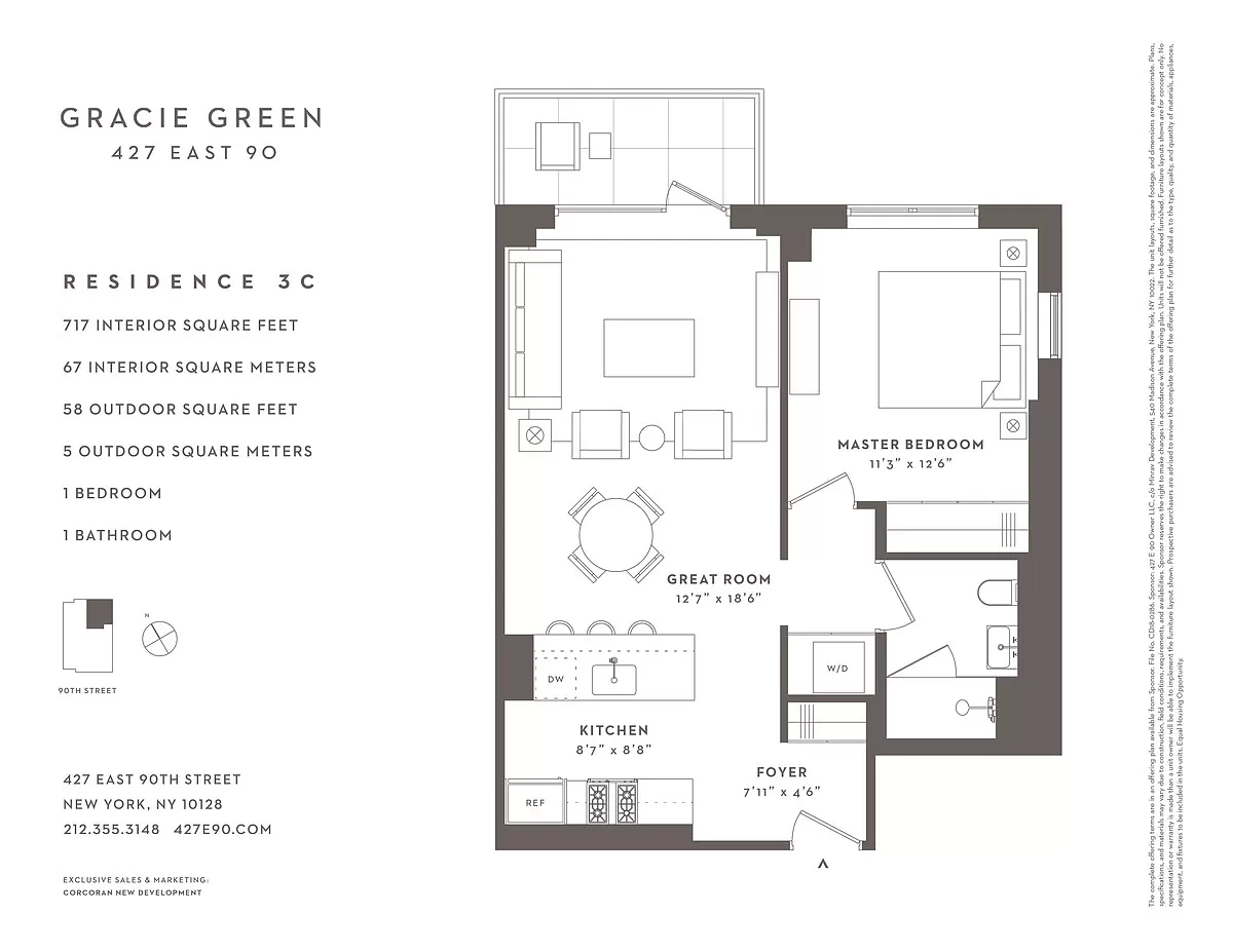 Floorplan for 427 East 90th Street, 3C