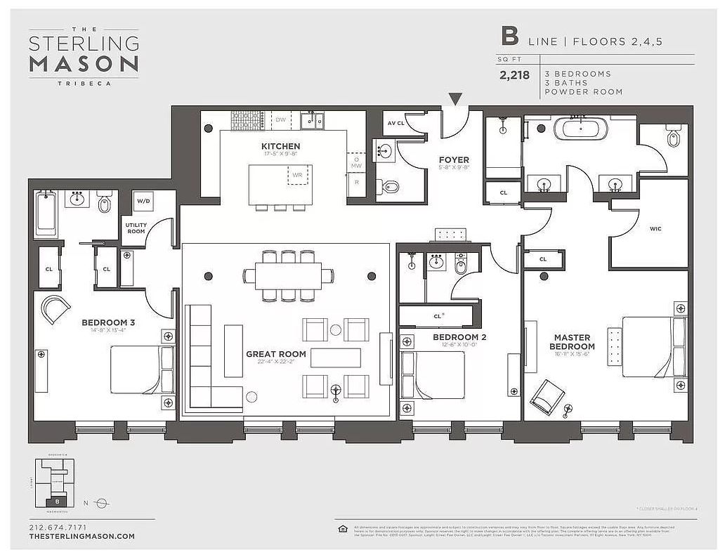 Floorplan for 71 Laight Street, 5B